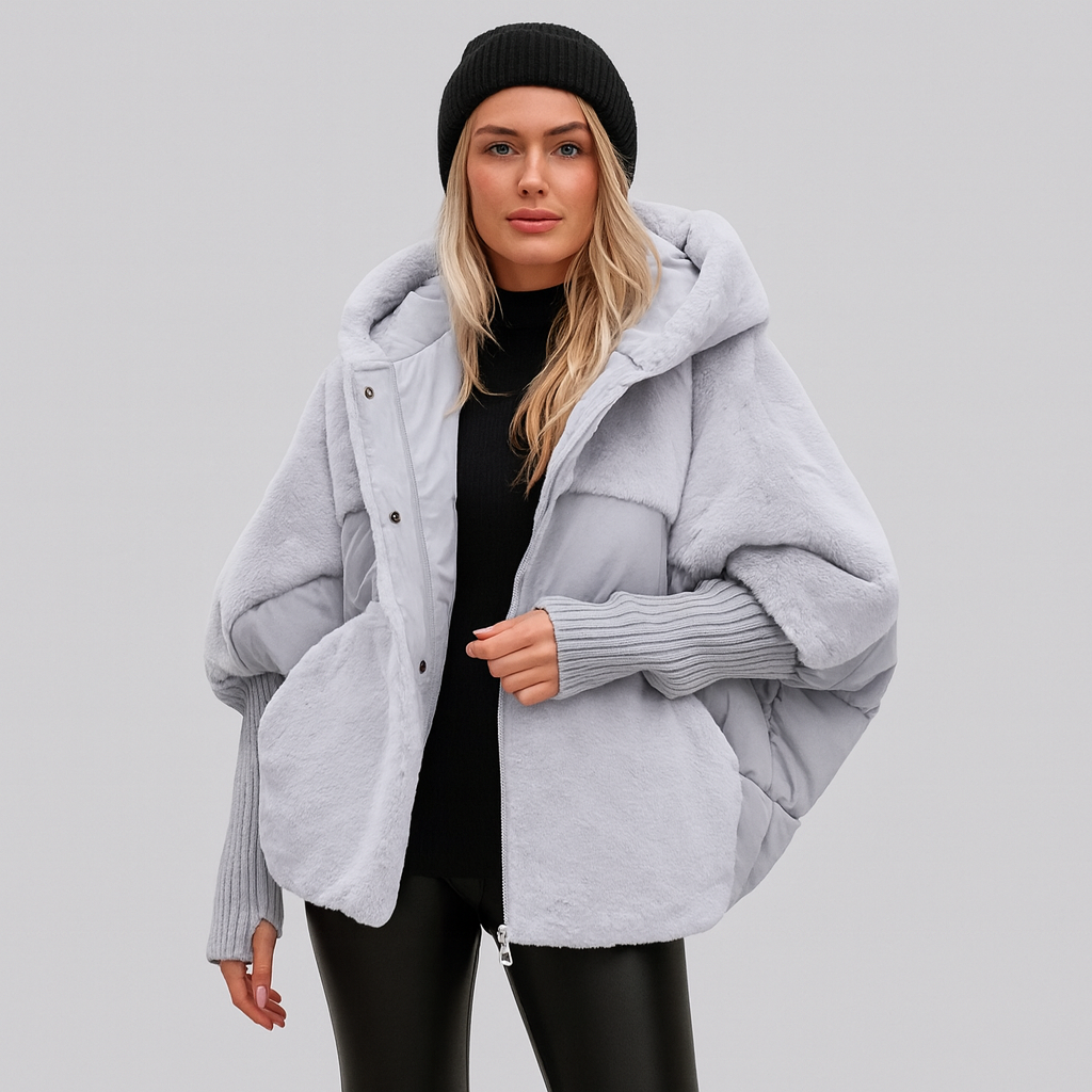 Lunivara | Oversized Steppjacke mit Kapuze