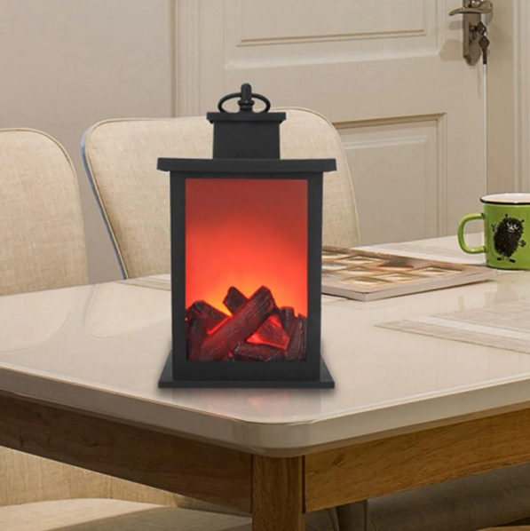 Flammenlose Feuer realistische Laterne Lampe