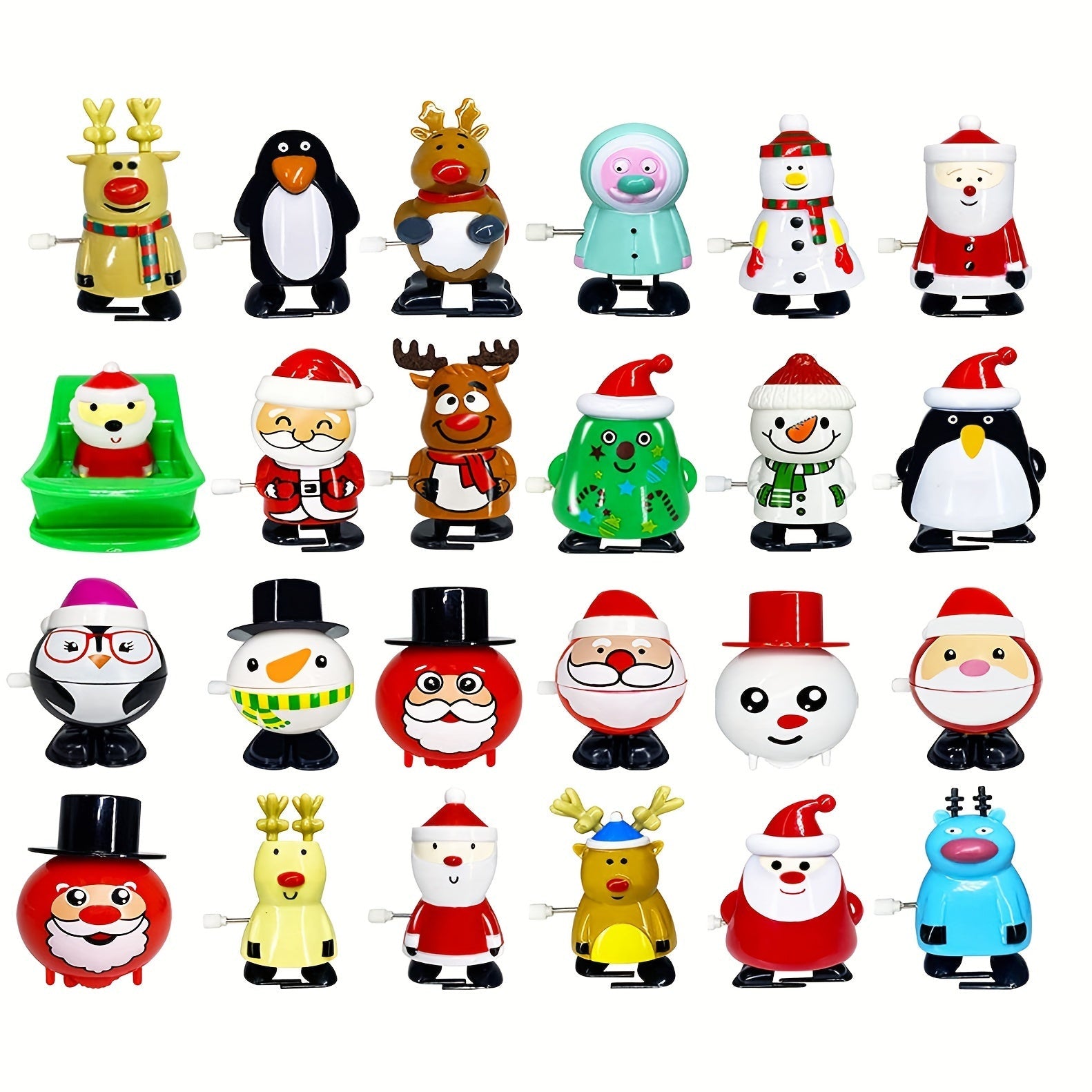 5 Stück Mini Aufziehhart Weihnachtsspielzeug
