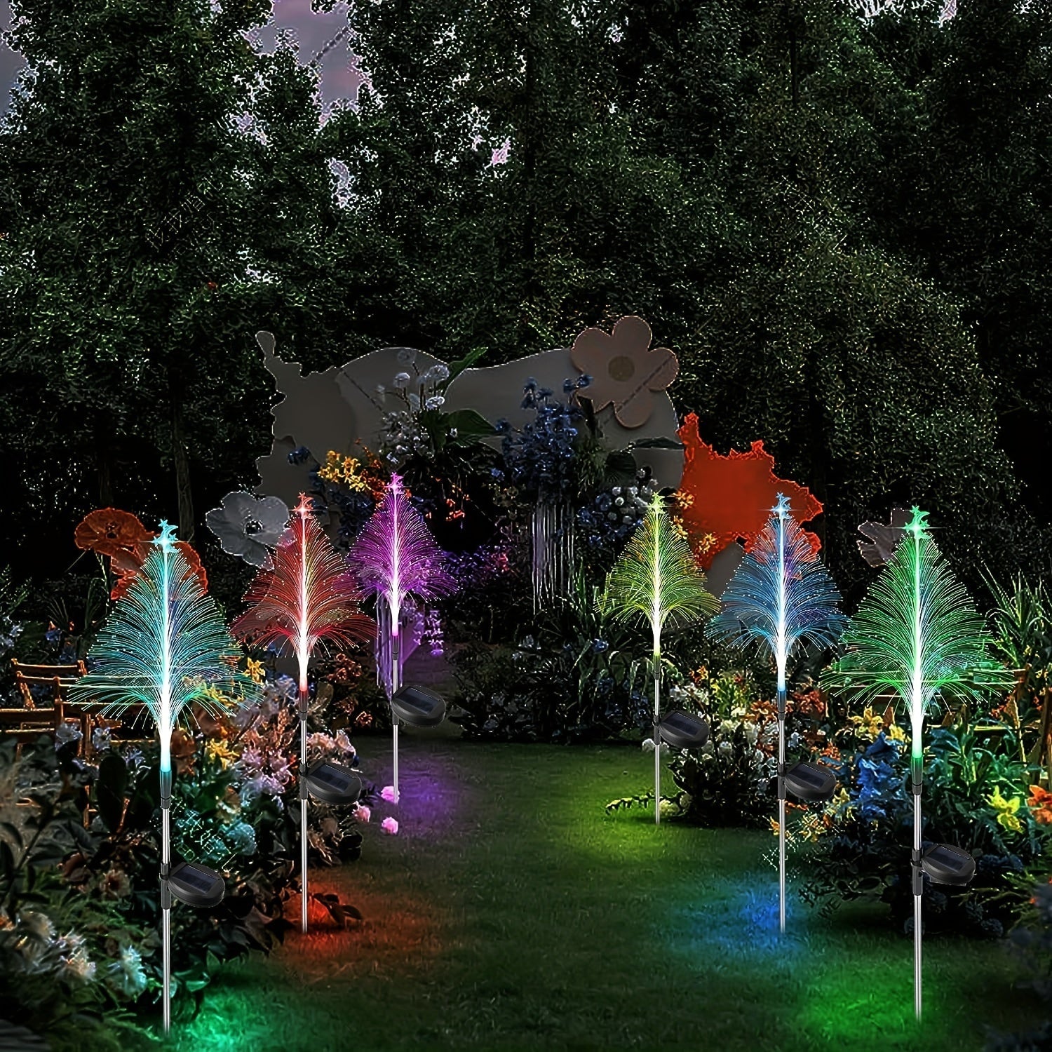 Glow | Solar-Weihnachtsbaumlichter mit 7 Farbwechseln