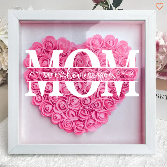 Persönliches Blumenherz mit Namen – Einzigartiges Geschenk zum Muttertag