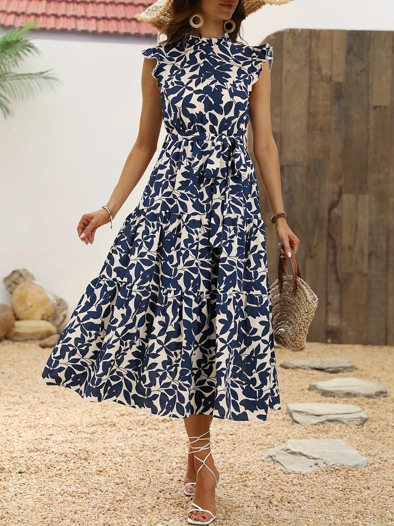 Aurelia – Elegantes Kleid mit Rüschensämlern für Frühling und Sommer