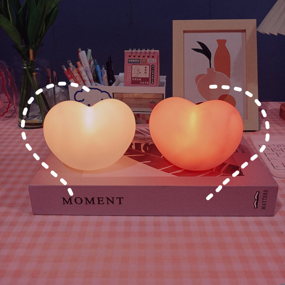 LumaGlow herzförmige LED-Nachtlampe – Moderne romantische Akzentlampe