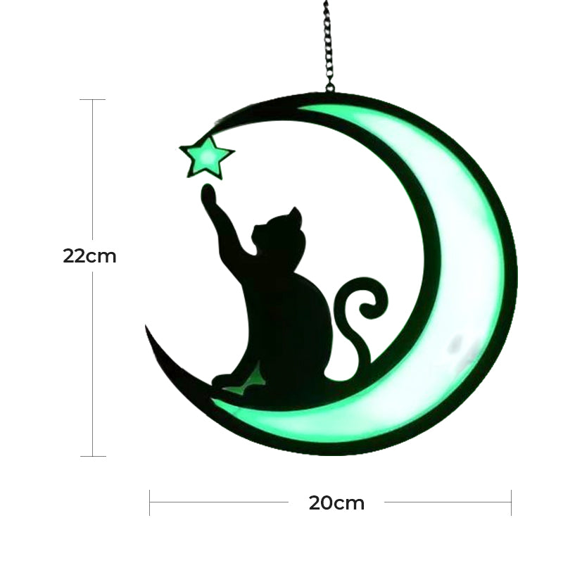 MysticPaws Katze & Halbmondenlampe – Magisches Stimmungslicht für eine Gemütliche Einrichtung