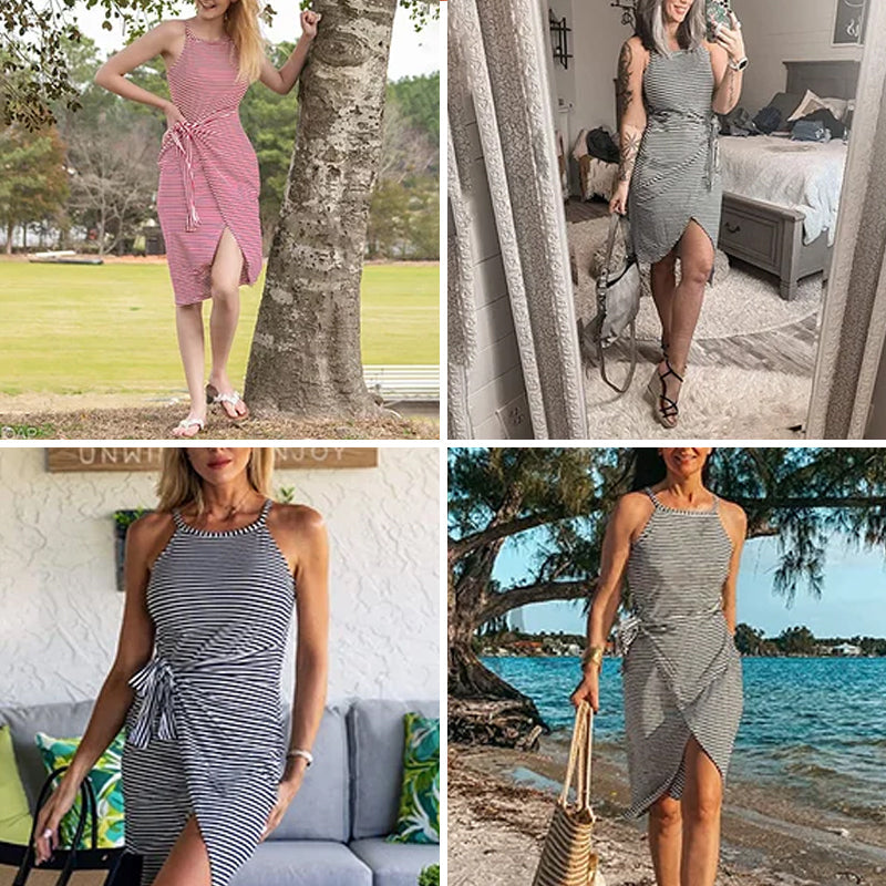 Bella - Gestreiftes Hemdkleid