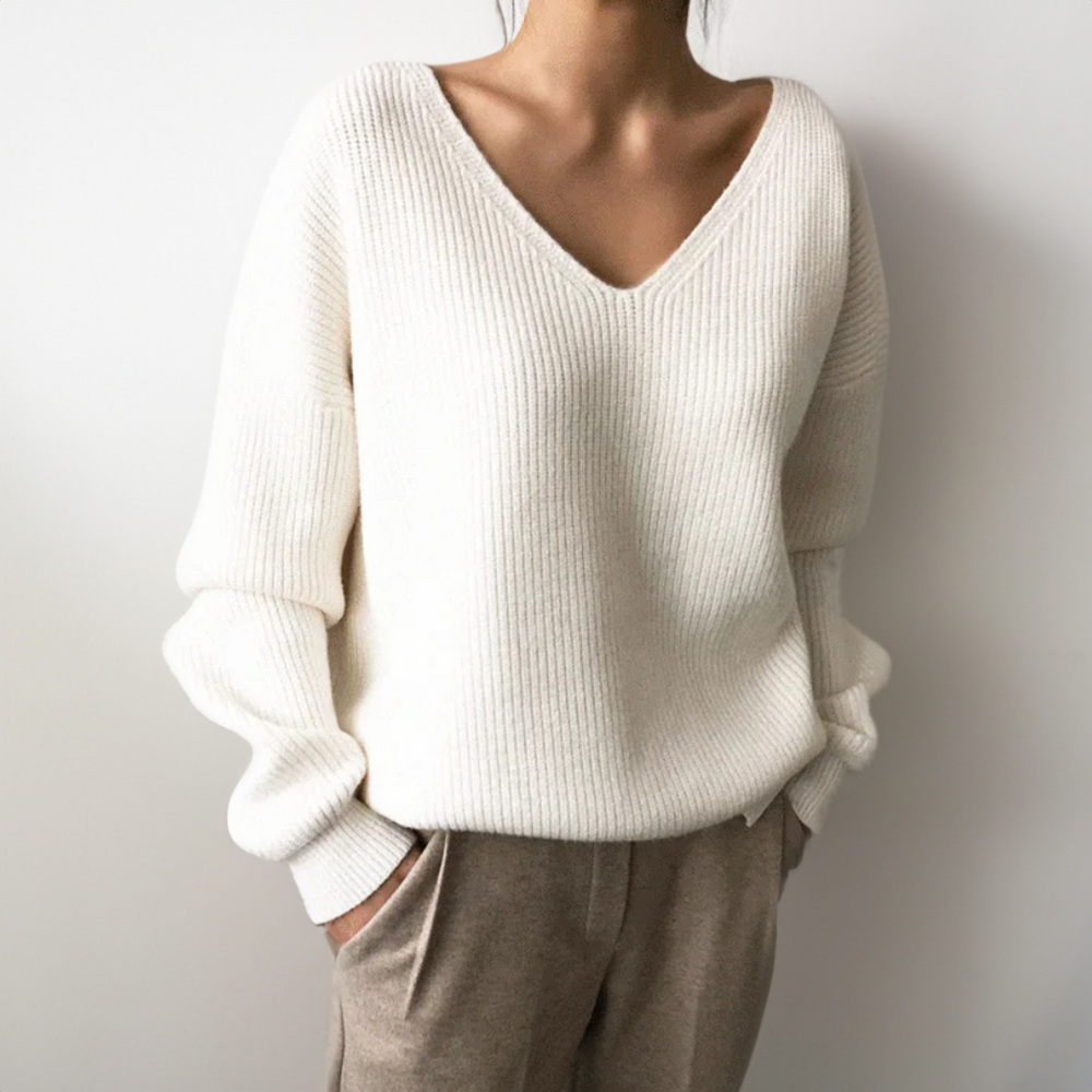 Adeline - Luxe Pullover mit V-Ausschnit