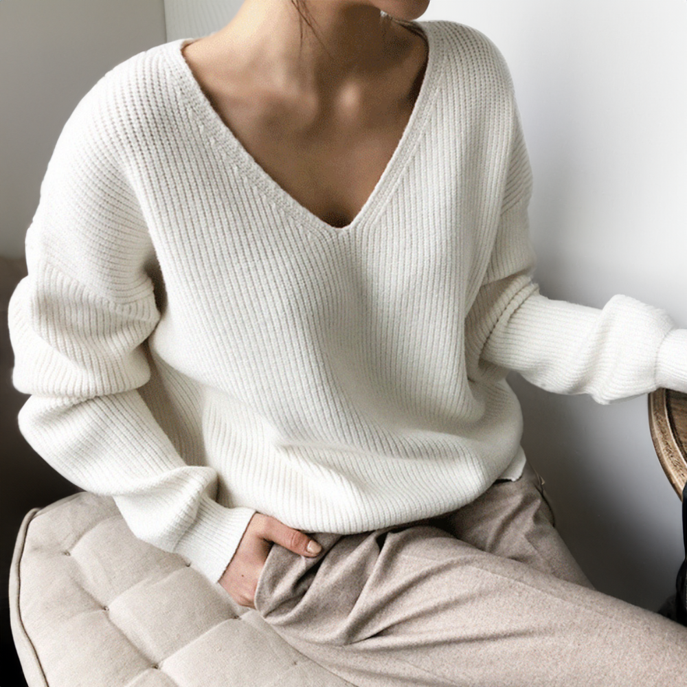 Adeline - Luxe Pullover mit V-Ausschnit