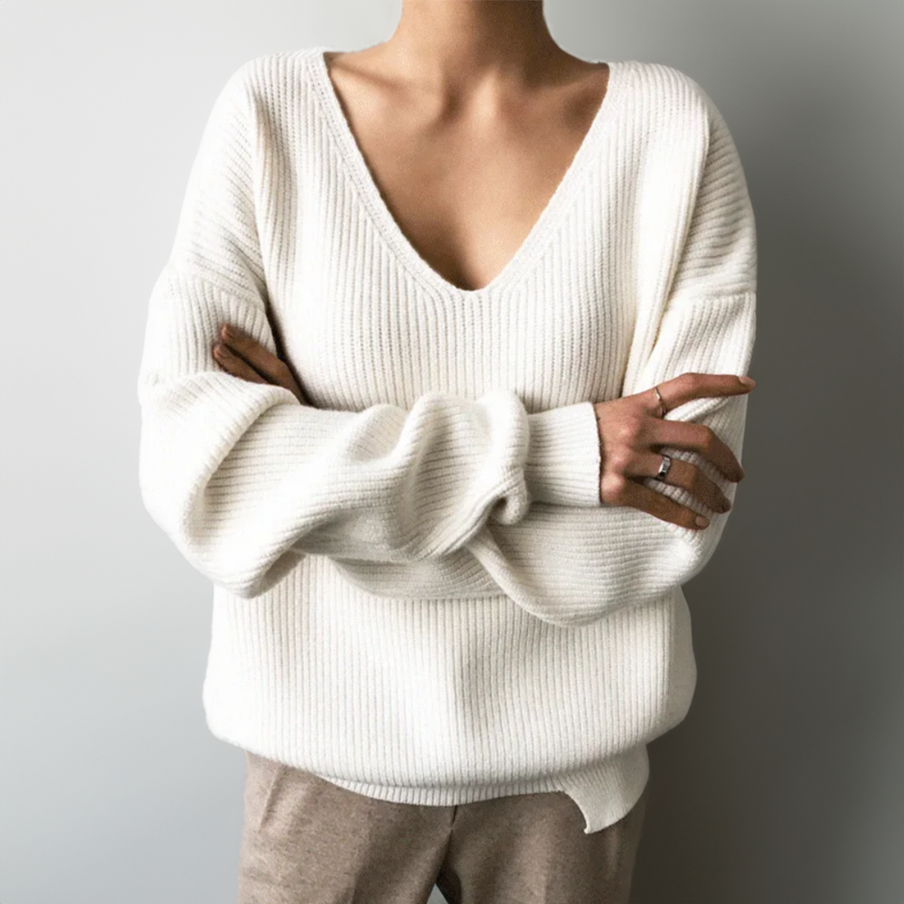 Adeline - Luxe Pullover mit V-Ausschnit