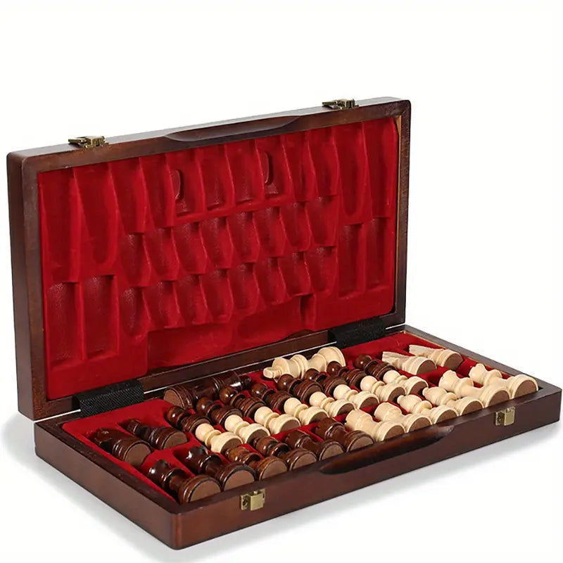 Majestätisches Schachset – Handgefertigtes Holzschachspiel mit zusätzlichen Damen