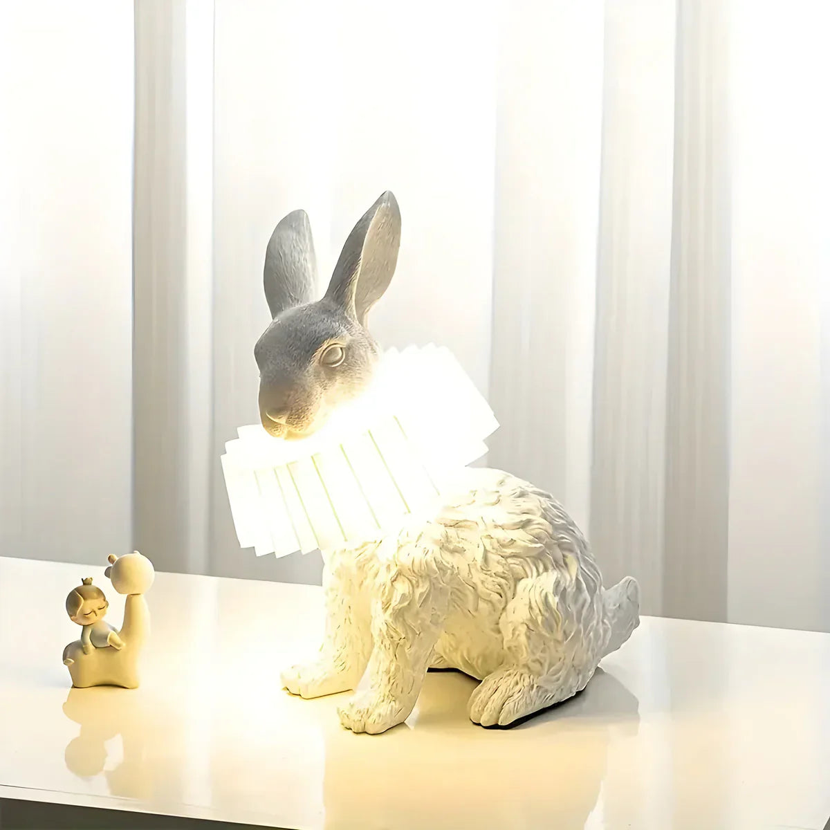RabbitGleam - Künstlerische Moderne Kaninchen Tischlampe