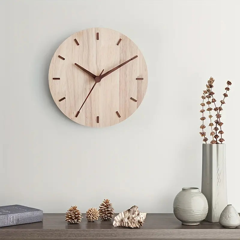 Minimalistische Ästhetik Wanduhr aus Holz