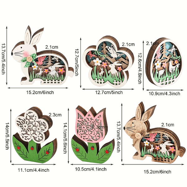 FestlicheDeko - Ostern LED Holzdekoration Kollektion