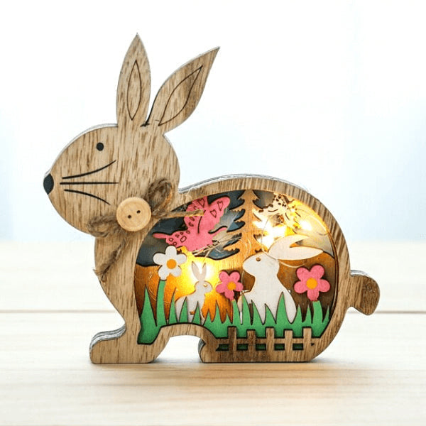 FestlicheDeko - Ostern LED Holzdekoration Kollektion