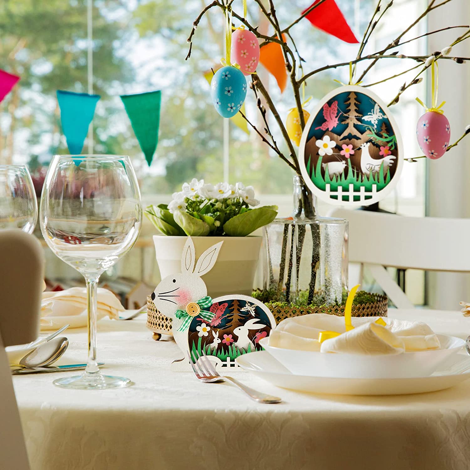 FestlicheDeko - Ostern LED Holzdekoration Kollektion