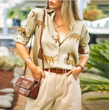 Sienna Klassische Leopardbluse