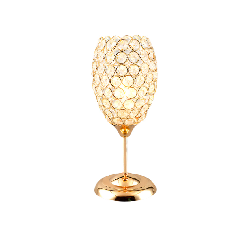 LumiCup Krystal Akzentlampe – Elegante kopfmodellige Nachttischlampe für luxuriöse Inneneinrichtungen