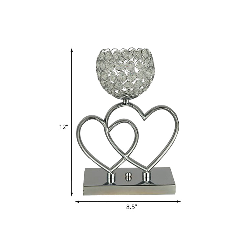 Chromea – Moderne LED-Tischlampe mit Herz- und Kuppeldesign
