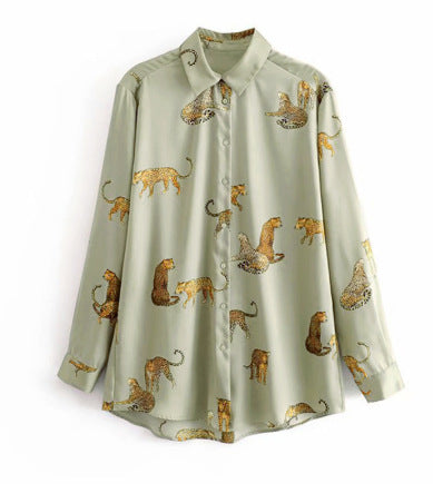 Sienna Klassische Leopardbluse
