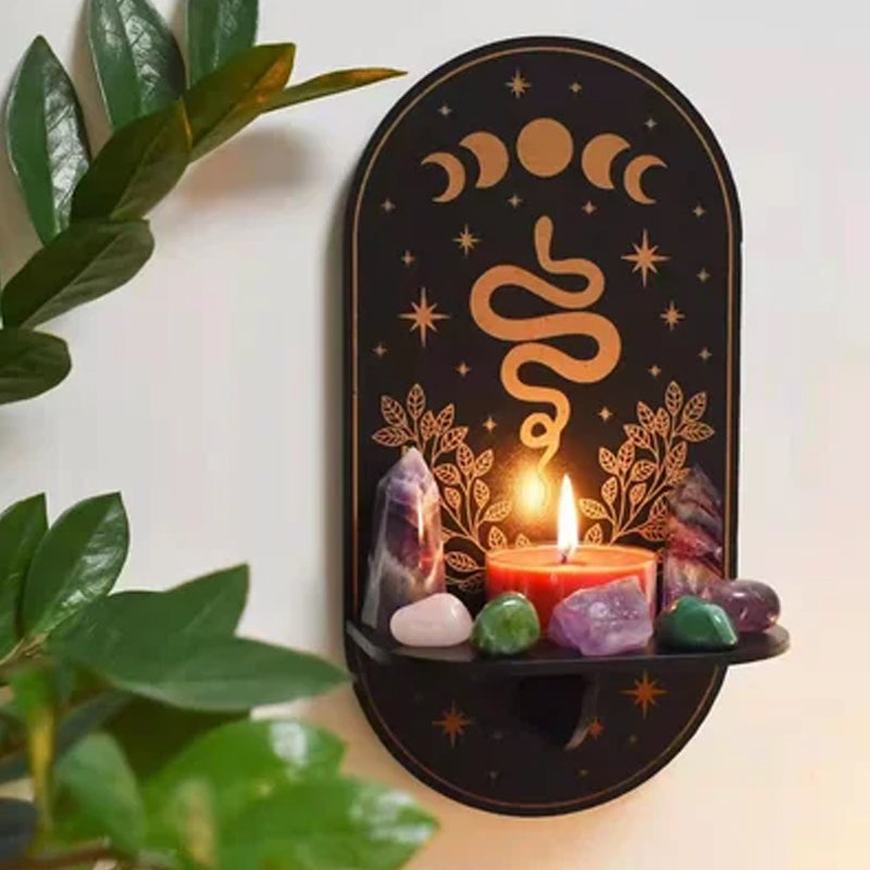 GothicDecor - Mystische Wandregale mit Kerzenhaltern