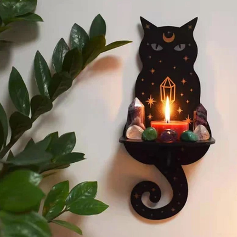 GothicDecor - Mystische Wandregale mit Kerzenhaltern