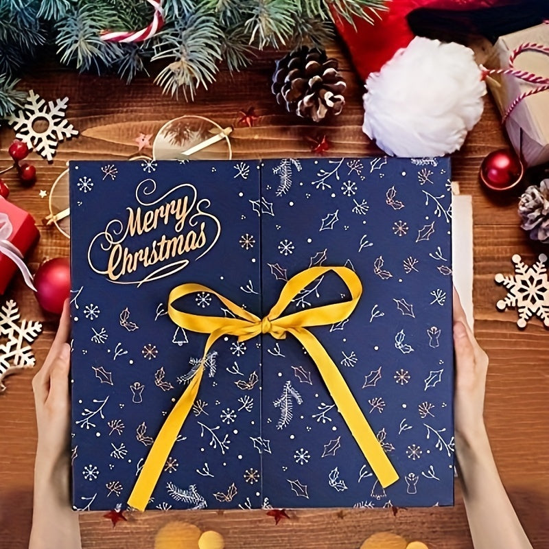 DIY-Adventskalender-Set – 24 befüllbare Papierboxen mit Deckel und vielfältigem Zubehör zum Verschenken und Basteln