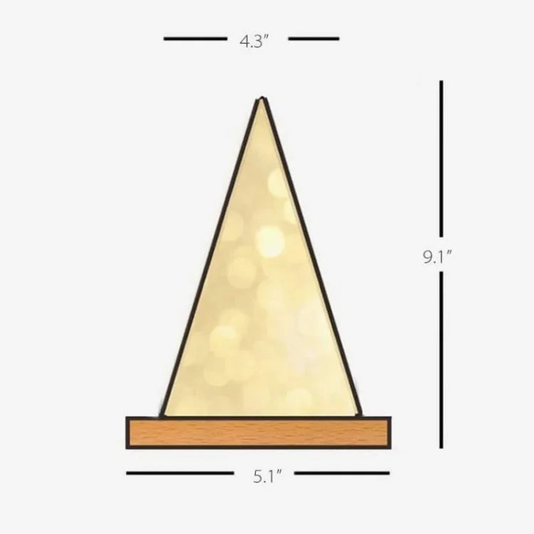 GlowPyramid - Elegante Tischlampe mit Lichtern