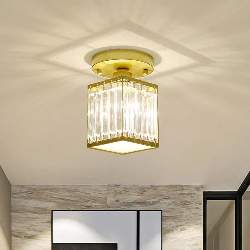 CrystalGleam Moderne Loftlampe aus Kristall