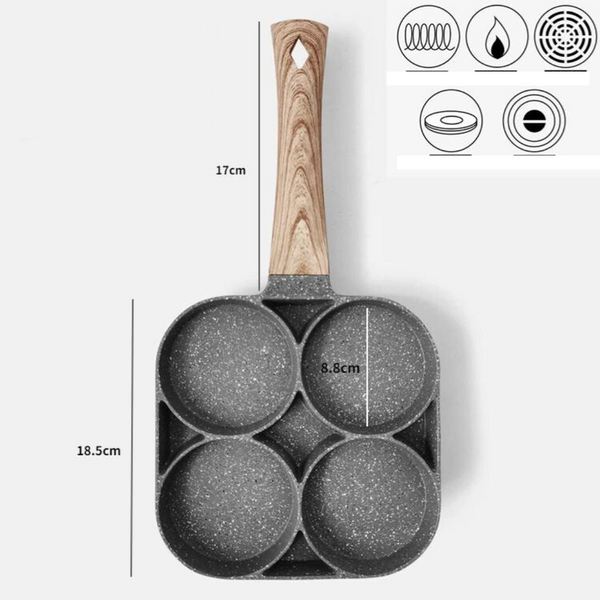 QuickCook - Bratpfanne mit mehr Abschnitten und durchsichtigem Griff
