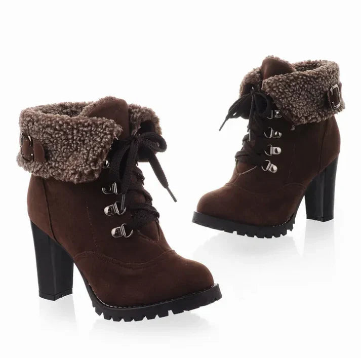 Rika warm lined skating boots with high heel