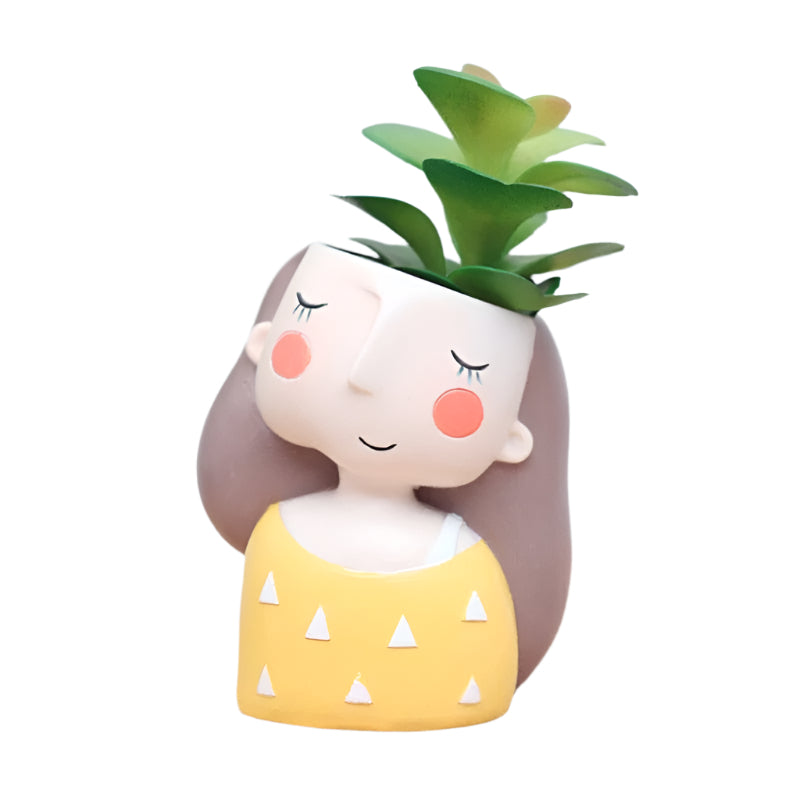 UrbanSprout Mini Resin Pflanzenset – Verspielte Sukkulentenbehälter