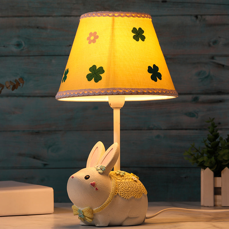 CloverHop – Comiclampe für Kaninchenbasis in Gelb