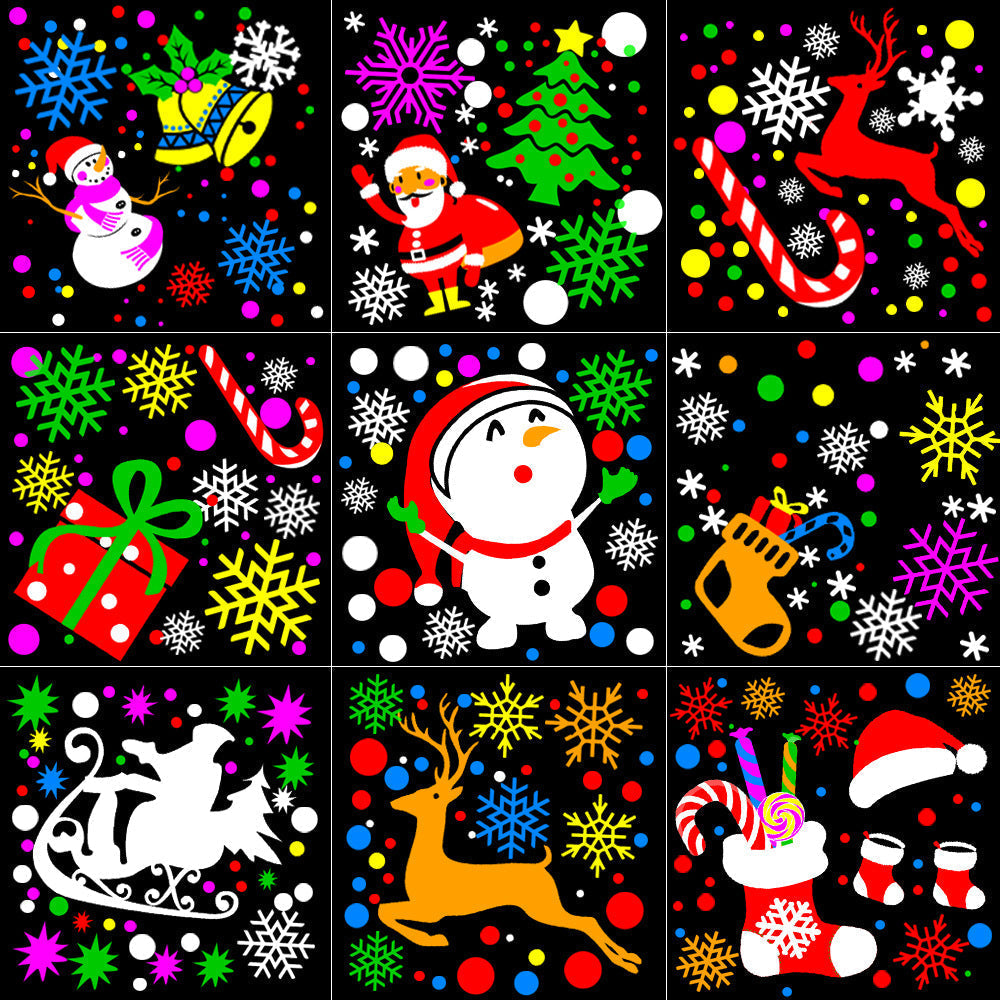 WinterGlow LED-Projektor mit rotierenden Schneeflocken und Urlaubs-Motiven