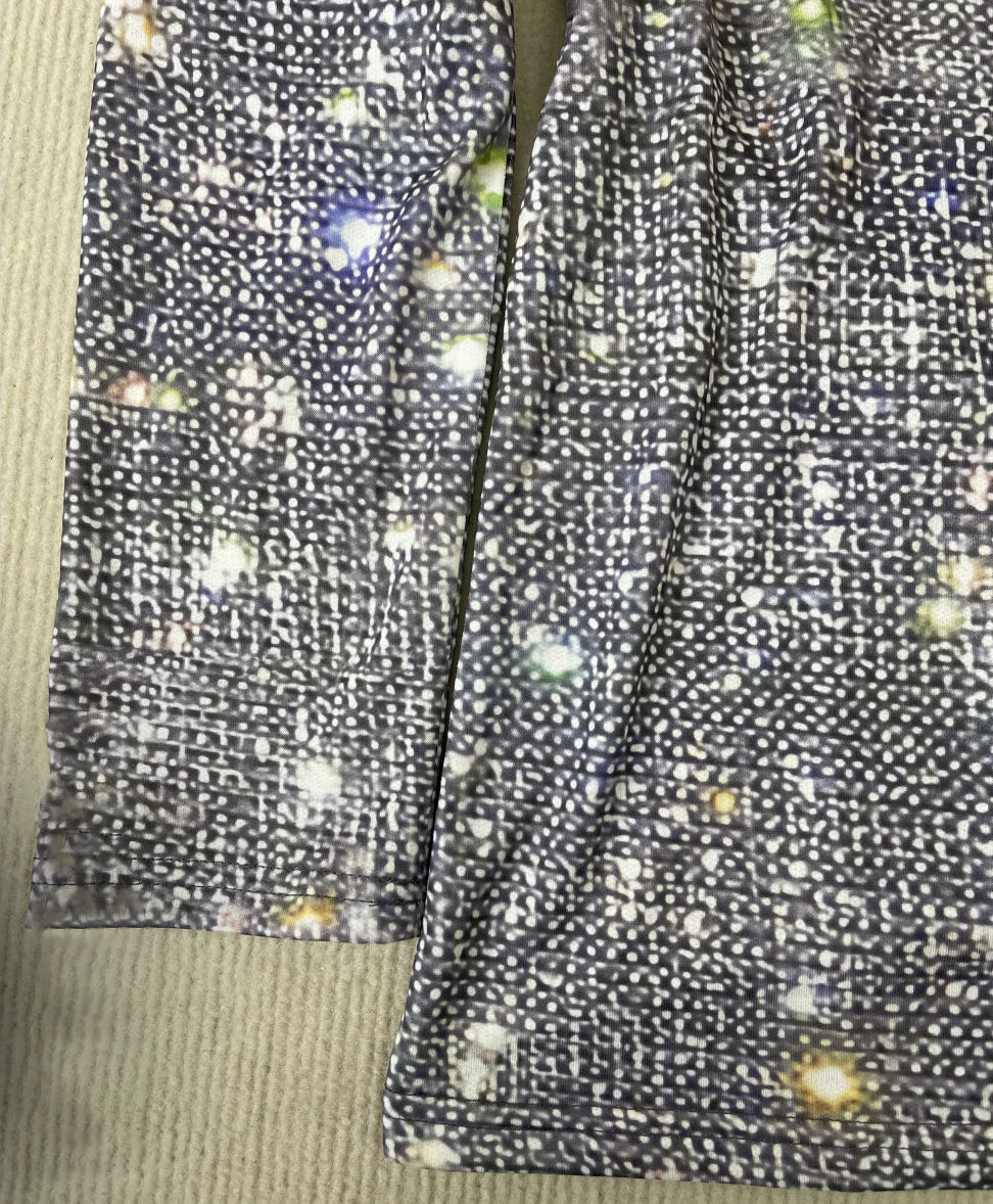 Luna Silber Metallic Oberteil – Glänzende Eleganz für Festliche Anlässe