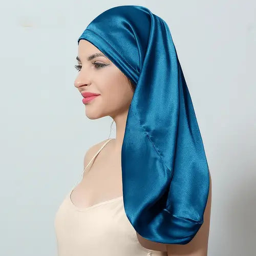 Elina Seide Nachtmütze – Extra Große Satinhaube zum Haarschutz | 1+1 Gratis