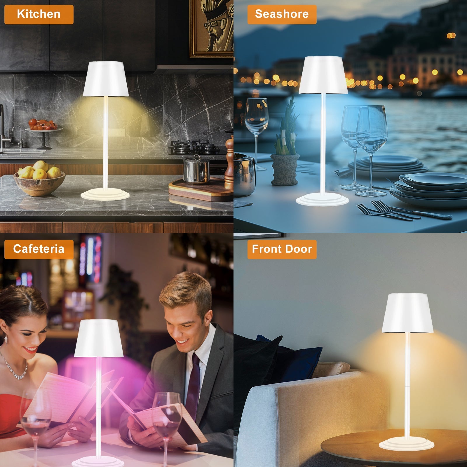 Glow Ease | Dimmbare kabellose Tischlampe mit Touchsteuerung