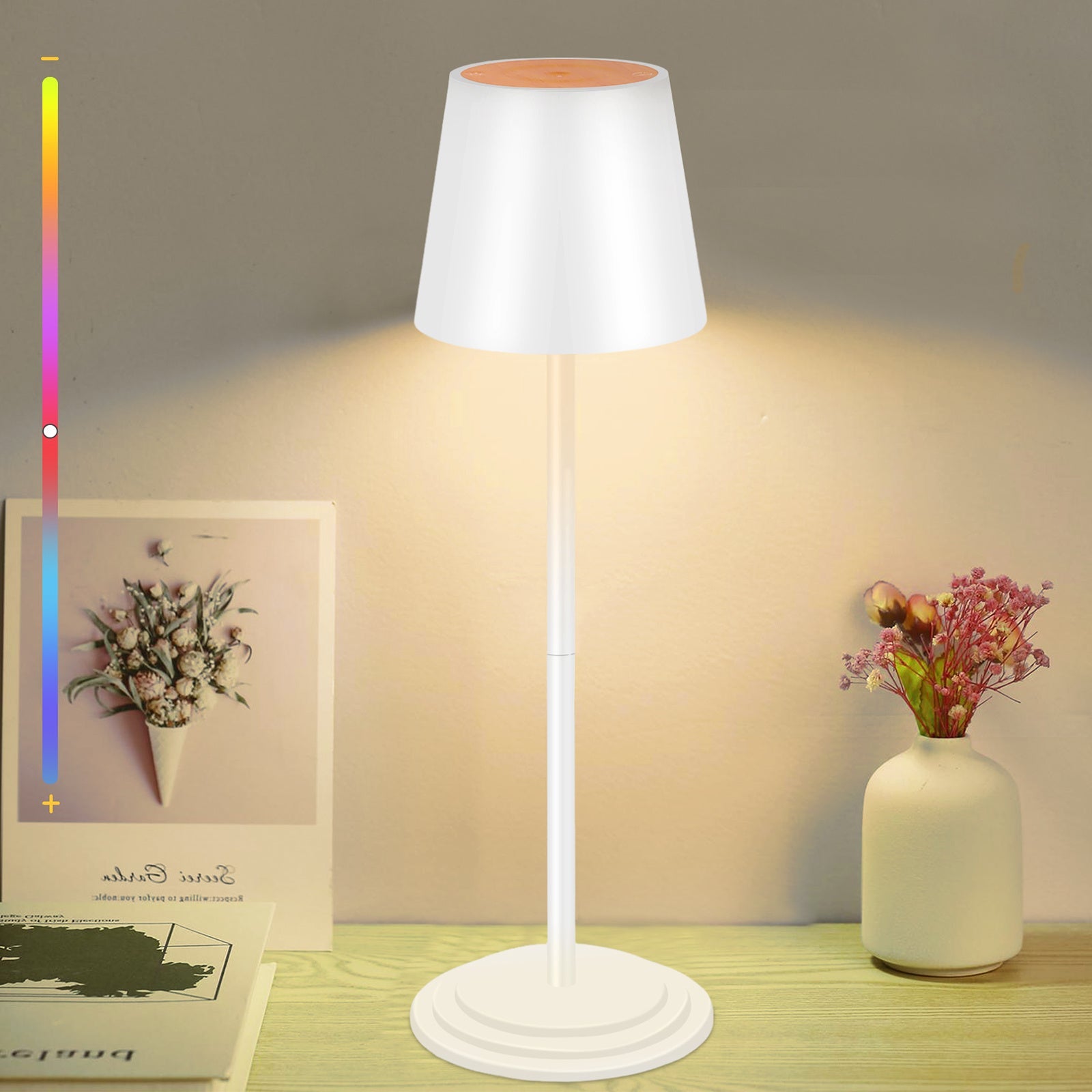 Glow Ease | Dimmbare kabellose Tischlampe mit Touchsteuerung