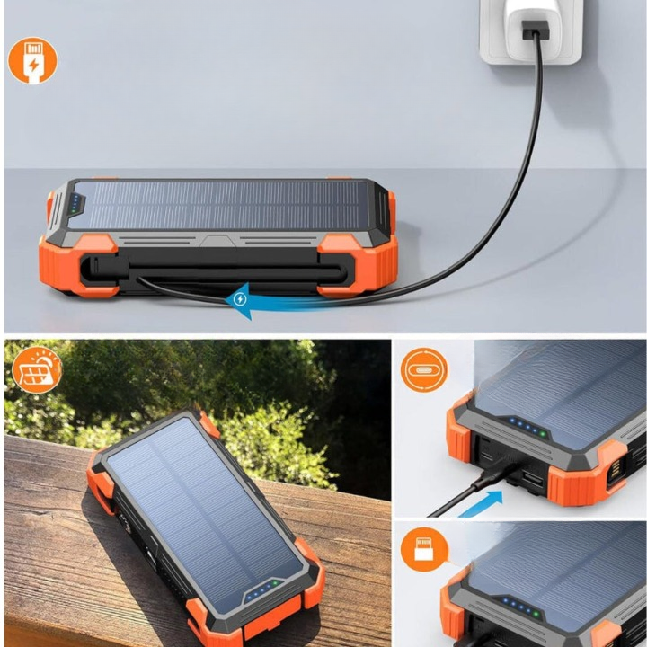 SunCharge - Solarbatterie mit mehreren Anschlüssen