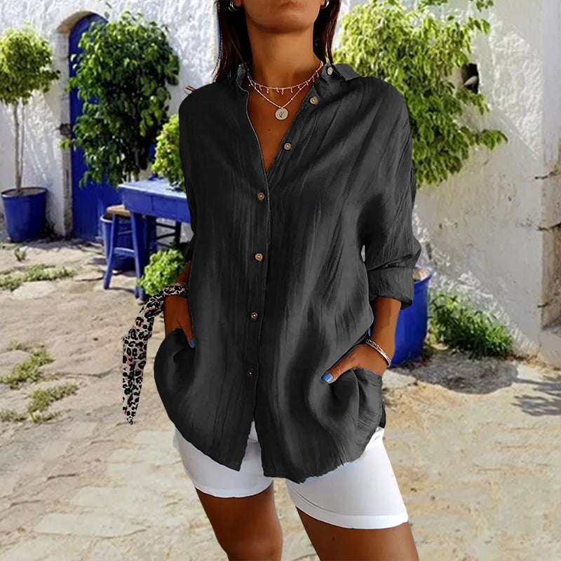 Matilde - Klassische plissee Bluse