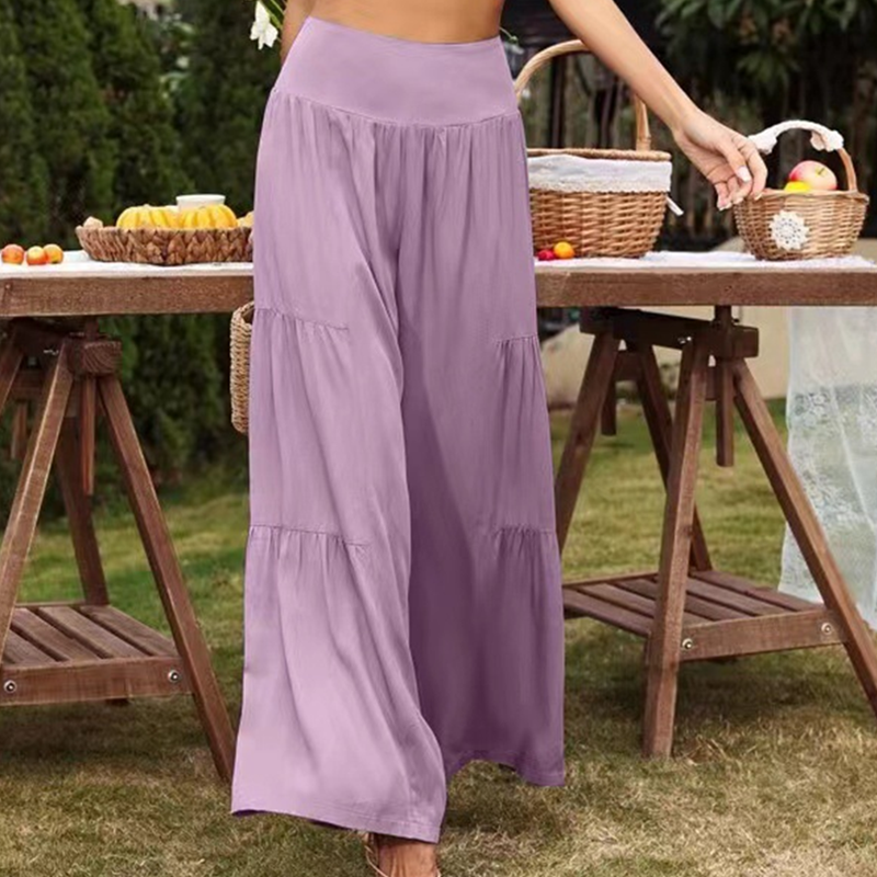 Gretia - Hosen aus Baumwollmischung mit weiten Beinen