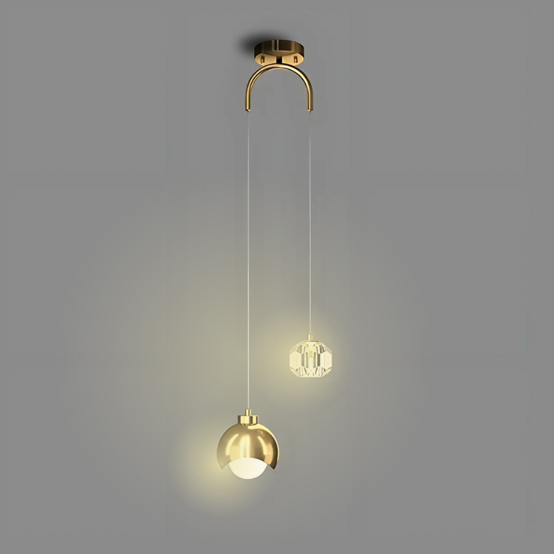 KrystaLume Elegante Kristall-LED-Pendel – Sofistiziertes Glühen und zeitlose Eleganz