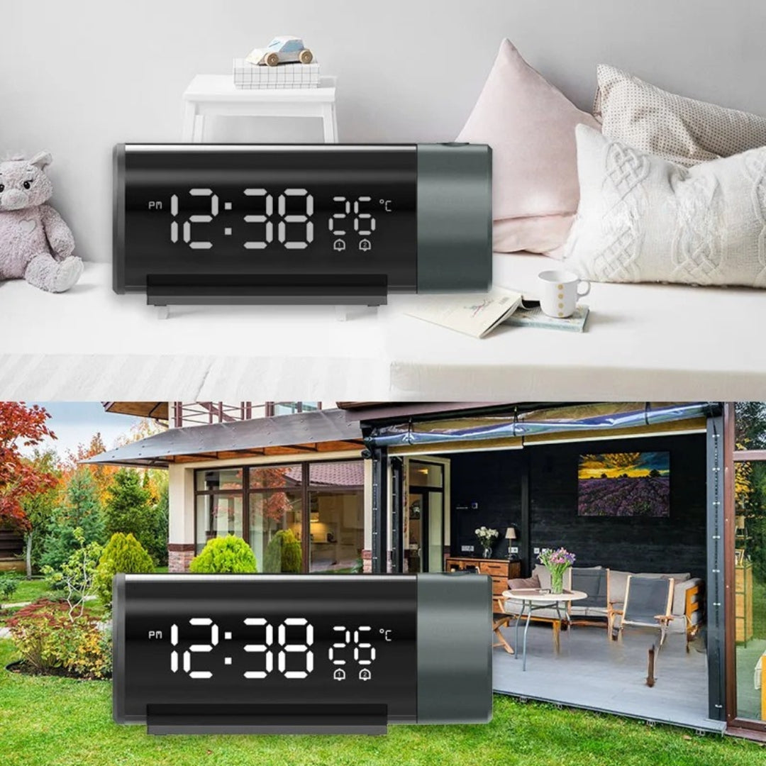 LED Digitalprojektor-Uhr mit Thermometer