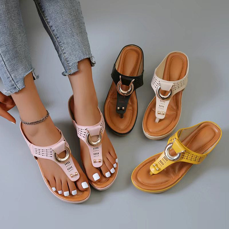 Marne - Sommer Frauen dicke Keilabsätze Clogs