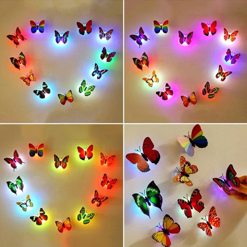 LumiWings - 3D bunte LED Schmetterlings Nachtlichter
