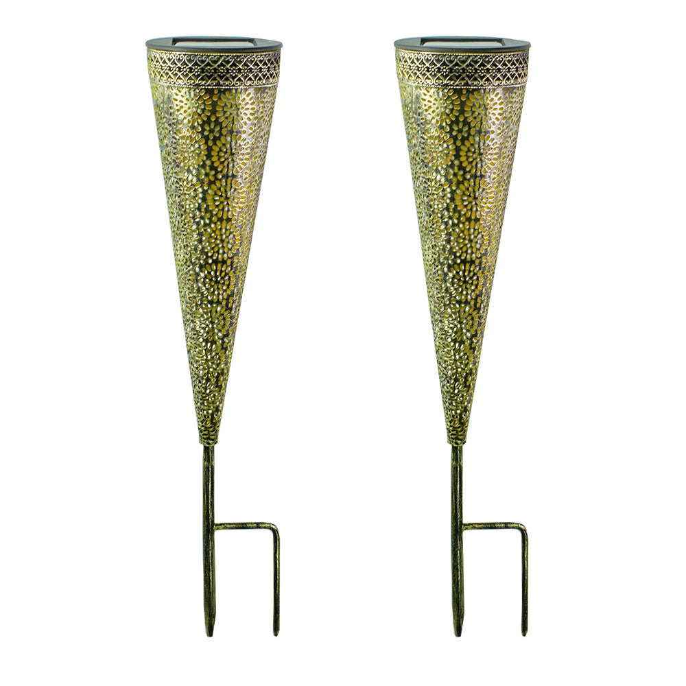 Flora 2er-Pack konische Solarlampen