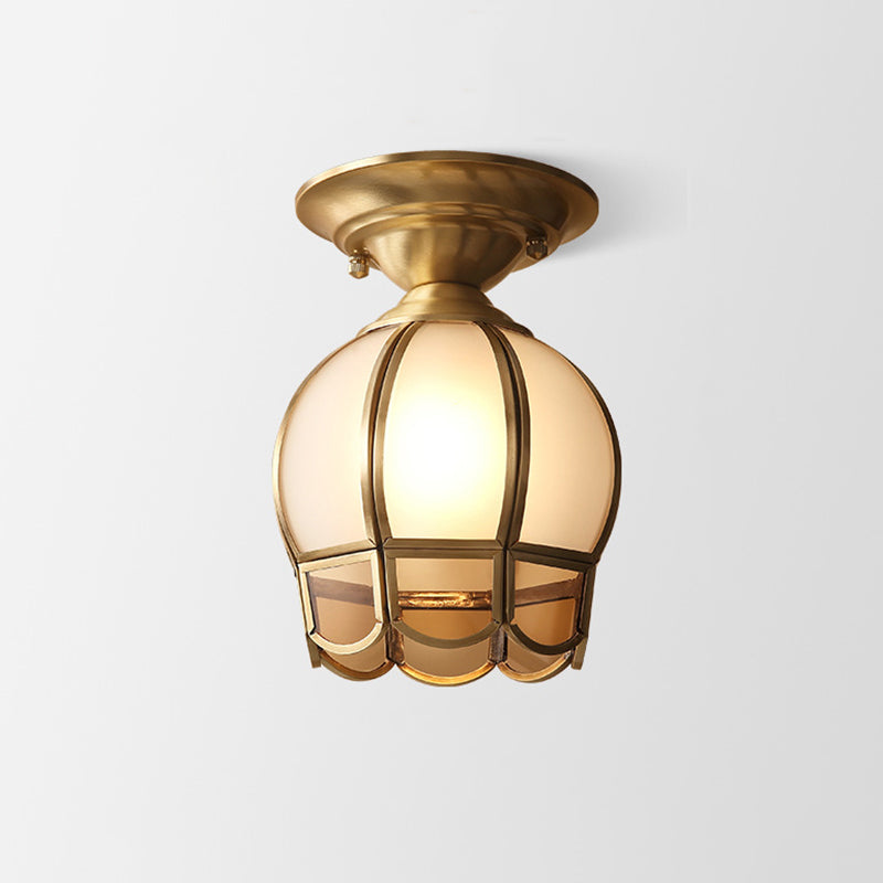 GoldenAura - Koloniale Semi Flush Mount-Beleuchtung