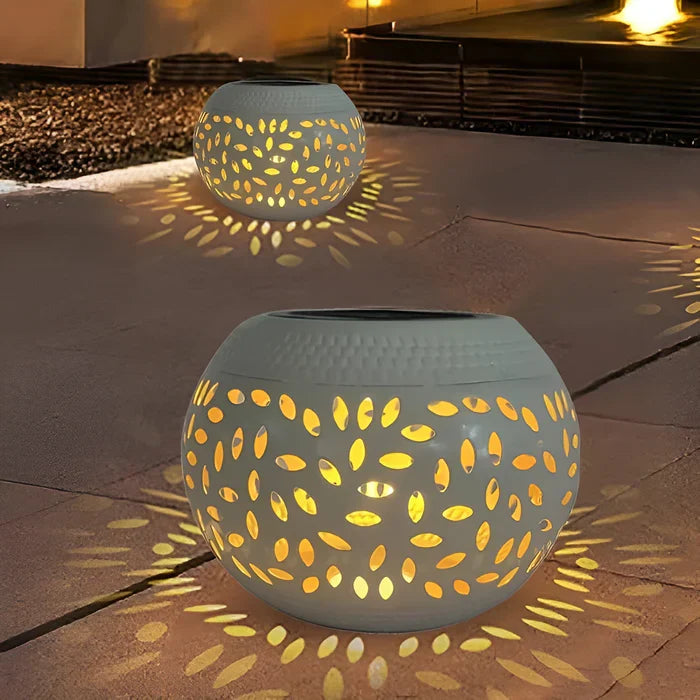 TwinkleSparkle - Elegante Solarlampe mit charmantem Punktmuster