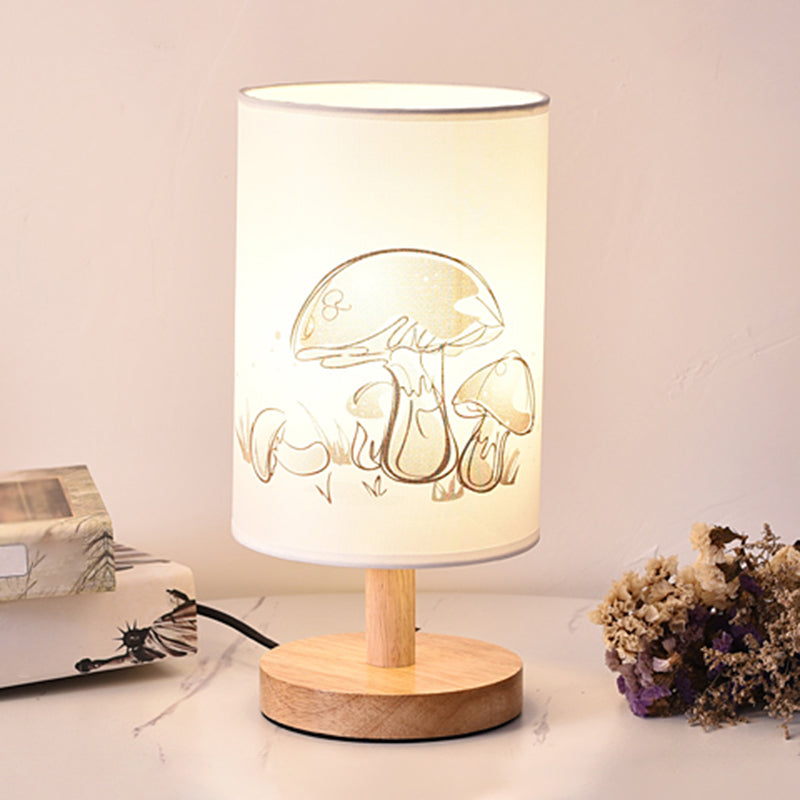 Printelle – Elegante Nachttischlampe mit künstlerischer Stofftextur