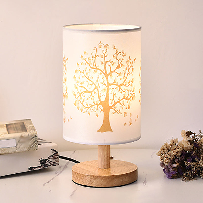 Printelle – Elegante Nachttischlampe mit künstlerischer Stofftextur