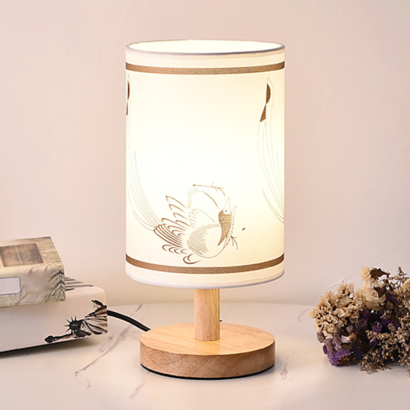 Printelle – Elegante Nachttischlampe mit künstlerischer Stofftextur