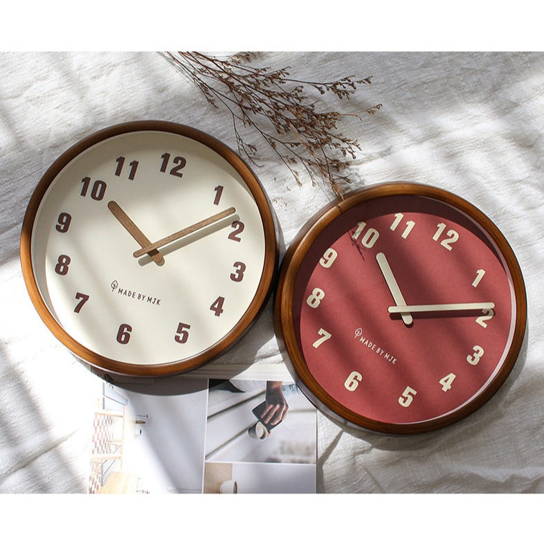 TimelessDuo - Set mit zwei minimalistischen Holzwanduhren